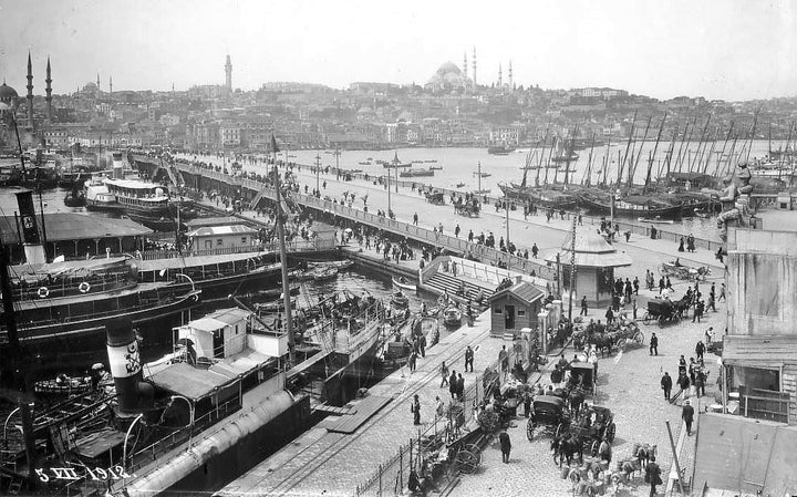 Visitors boarding a tram at Galataport heading to the Sultanahmet district, ready for an immersive tour.