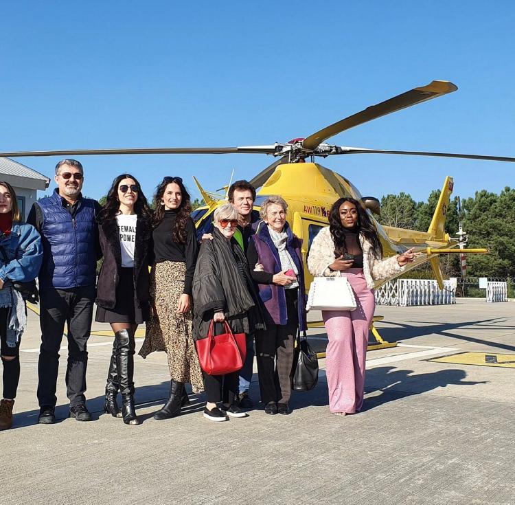 Istanbul Helicopter tour guests enjoying the tour